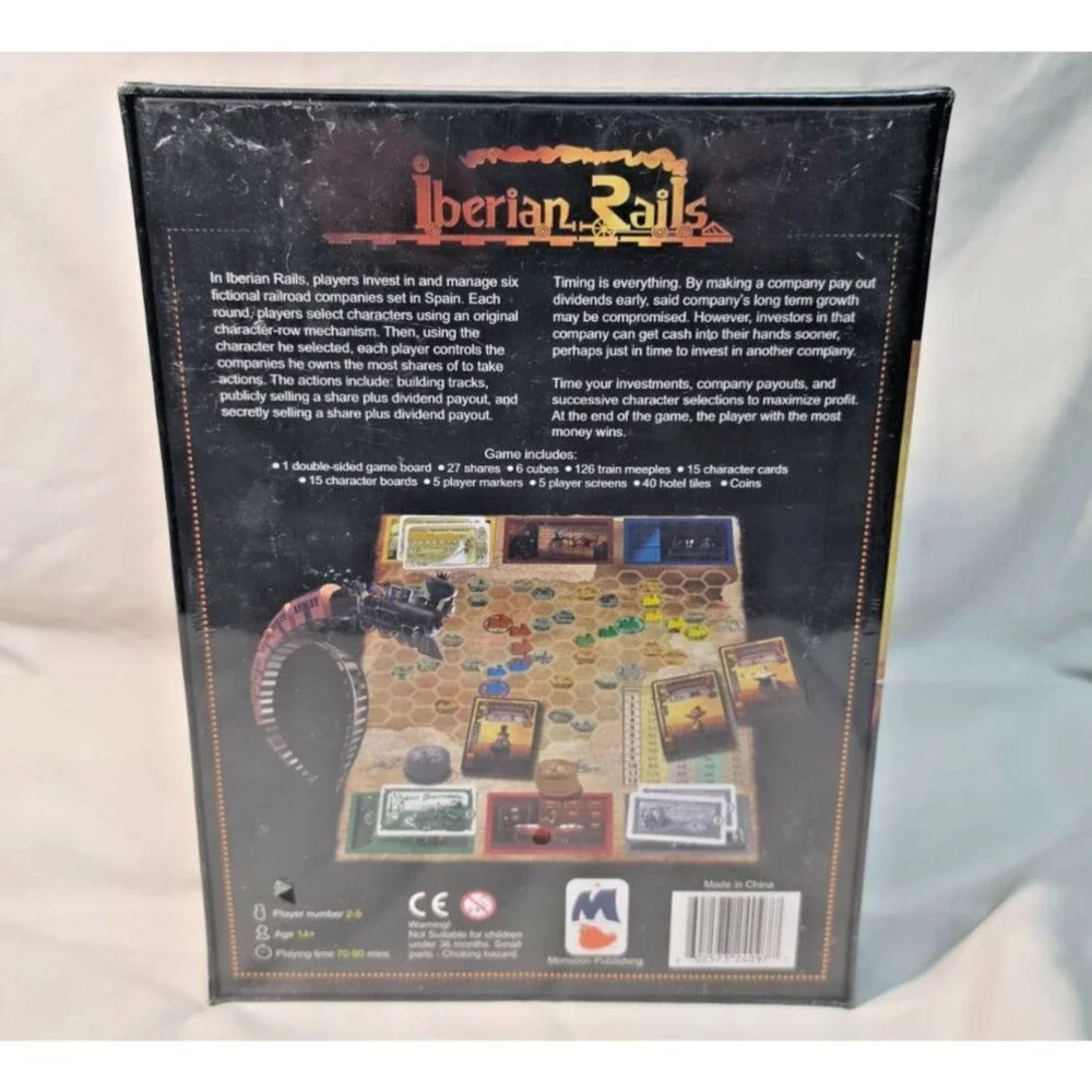 Iberian Rails Board Game Strategy Train Investing - Brand New/Sealed